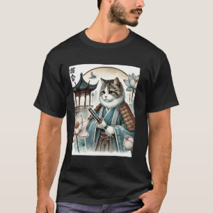 Samurai-Katzen-Meisterschaft - Vintage-Ukiyo-e-Kri T-Shirt