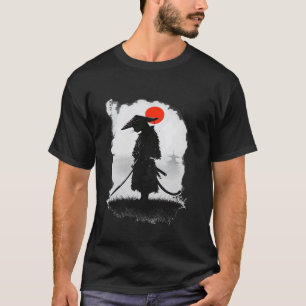Samurai-Katzen-Silhouette Japan Bushido u2013 Japa T-Shirt