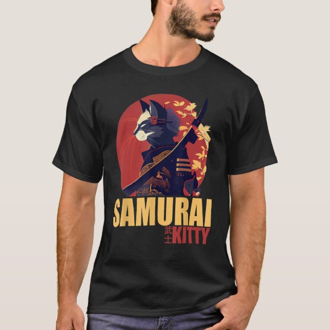 Samurai Kitty Rise of the Feline Empire T-Shirt (Vorderseite)