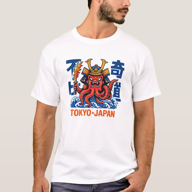 Samurai Kraken T-Shirt (Vorderseite)