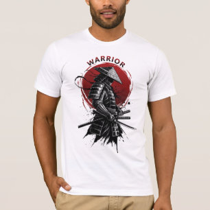 Samurai-Krieger Aufgehende Sonne Japanischer Tinte T-Shirt