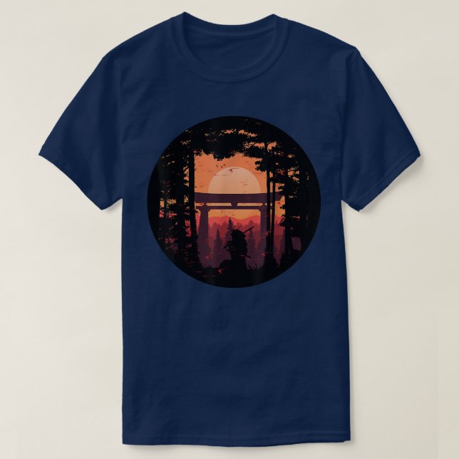 Samurai Krieger bushido Code japanische Schwertmän T-Shirt (Design vorne)