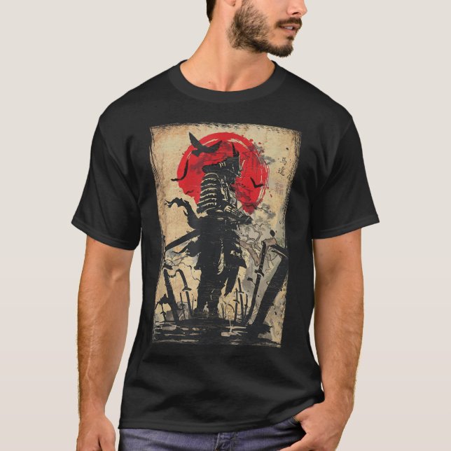 Samurai Krieger Bushido Code Japanischer Schwertmä T-Shirt (Vorderseite)