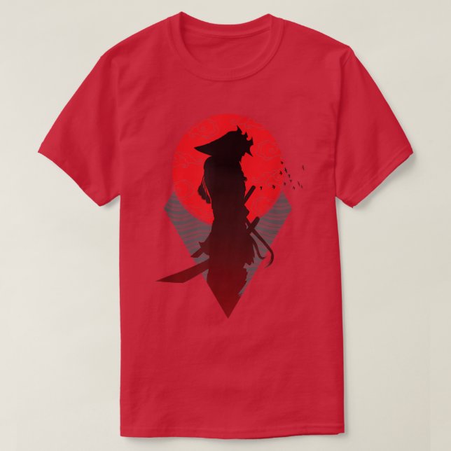 Samurai Krieger Bushido Code Japanischer Schwertmä T-Shirt (Design vorne)