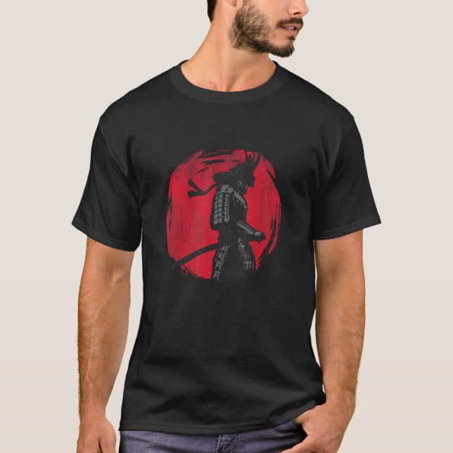 Samurai Krieger Bushido Code Japanischer Schwertmä T-Shirt (Vorderseite)