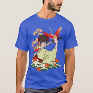 Samurai-Krieger Bushido-Kodex Japanisches Mädchen  T-Shirt