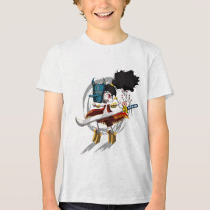 Samurai-Krieger Chibi-Dämonenmaske Tri-Blend Shirt