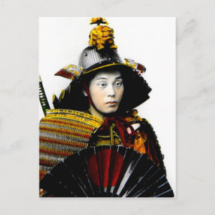 Samurai-Krieger des alten Japan Vintage-Krieger 侍 Postkarte