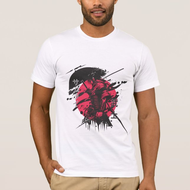 : Samurai-Krieger-Grafik-T-Shirt T-Shirt (Vorderseite)