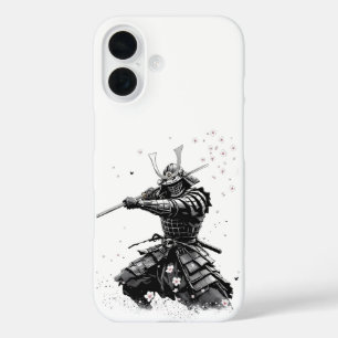 Samurai-Krieger in Aktion Japanische Kunst Keramik iPhone 16 Hülle