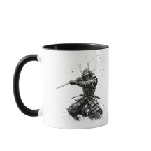 Samurai-Krieger in Aktion Japanische Kunst Keramik