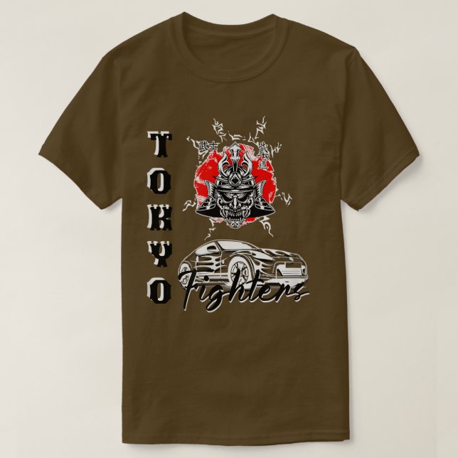 Samurai Krieger Japan Tokio Stil Kleidung Phantast T-Shirt (Design vorne)