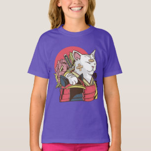 Samurai-Krieger-Katze T-Shirt