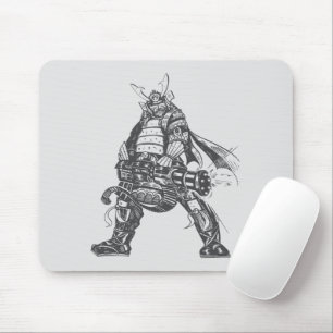 Samurai-Krieger mit Schnellfeuergewehr Mousepad