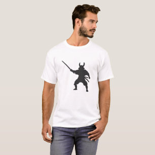 Samurai-Krieger mit Schwert - Hintergrundfarbe wäh T-Shirt
