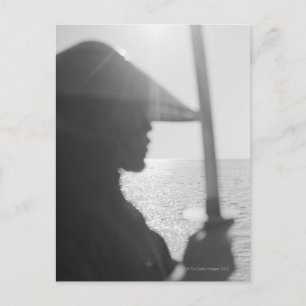 Samurai-Krieger mit Schwert Postkarte