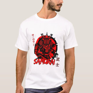 Samurai-Krieger-Shirt – Englischer & Japanischer T T-Shirt