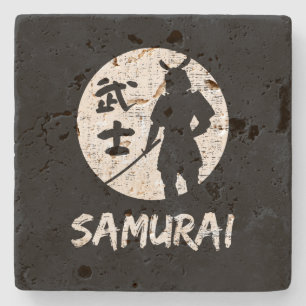 Samurai-Krieger  Steinuntersetzer