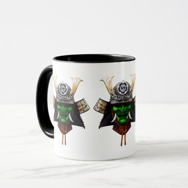 Samurai-Krieger Tasse (Vorderseite Links)