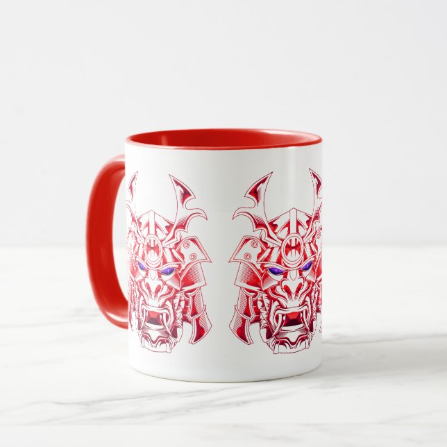 Samurai-Krieger Tasse (Vorderseite Links)