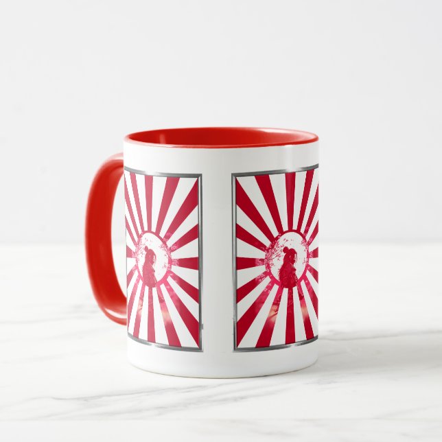 Samurai-Krieger Tasse (Vorderseite Links)