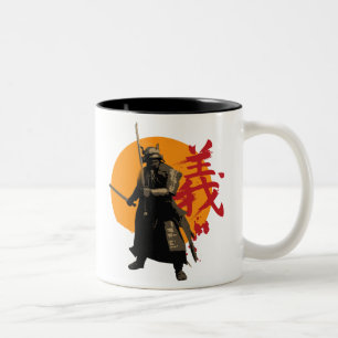 Samurai-Krieger-Tasse Zweifarbige Tasse