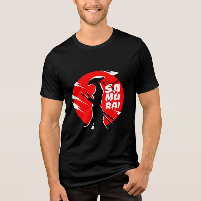 Samurai-Krieger Tri-Blend Shirt (Vorderseite)