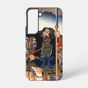 Samurai-Krieger und sein Hund - Japanischer Holzsc Samsung Galaxy Hülle