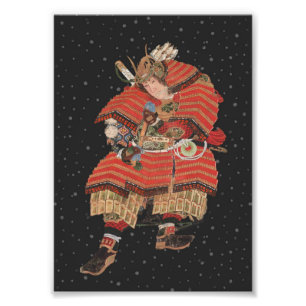 Samurai-Krieger Vintage-Japanische Kunst Fotodruck