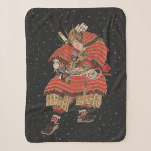 Samurai Krieger Vintage Japanische Kunst Sherpadecke