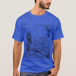 Samurai-Krieger vor dem Fuji T-Shirt