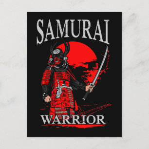 Samurai-Kriegerklinge: Kühne Pinselstrich-Schlacht Postkarte