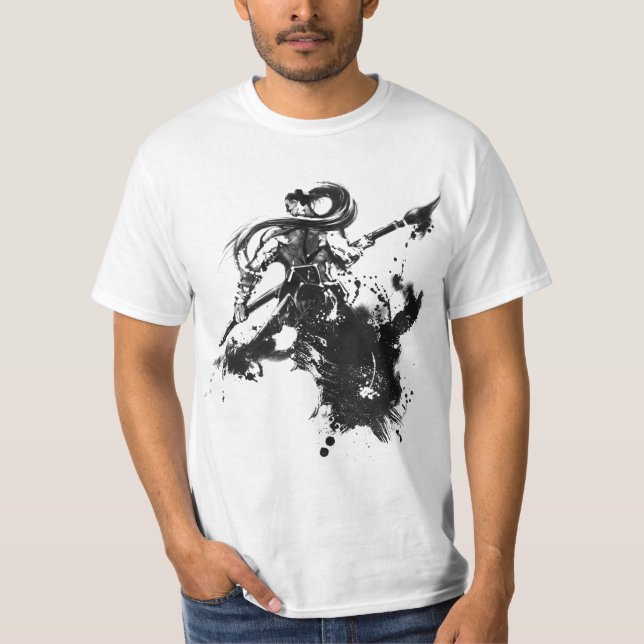 Samurai-Künstler - heller T - Shirt (Vorderseite)