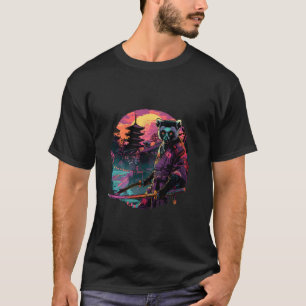 Samurai Lemur Pagoda Tempel Japanischer Krieger Ja T-Shirt