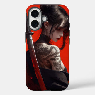 Samurai-Mädchen iPhone 16 Hülle
