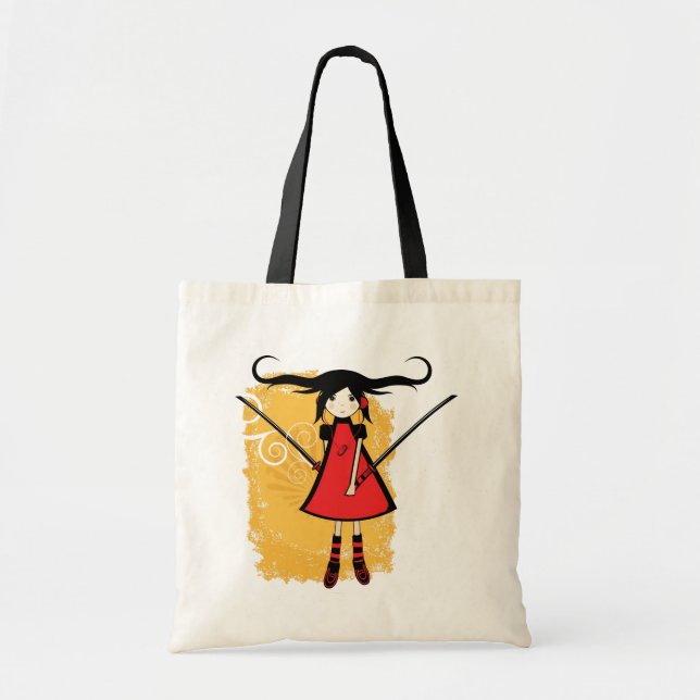 Samurai-Mädchen Tragetasche (Vorne)