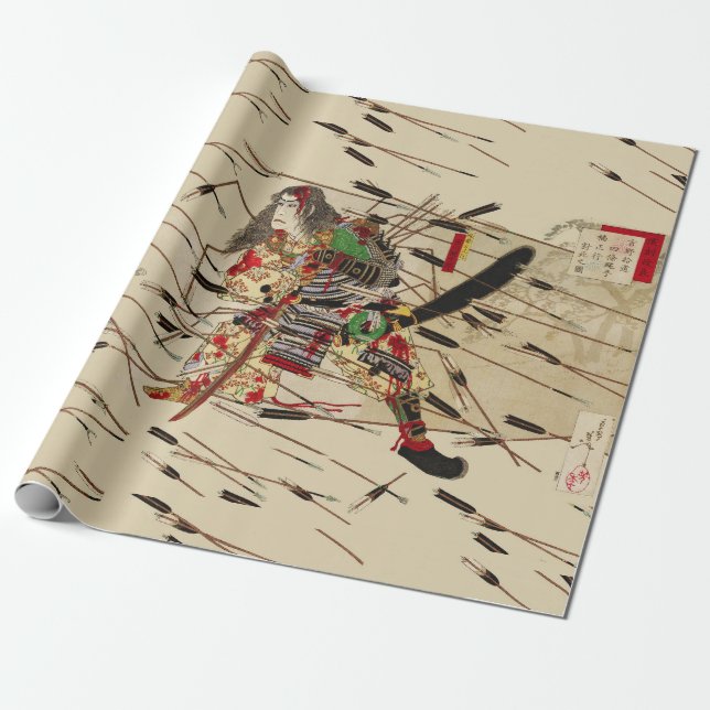 SAMURAI MASATSURA BEKÄMPFT SICH IN DER ARROWS-DUSC GESCHENKPAPIER (Ungerollt)