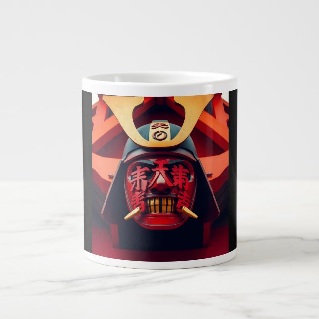 Samurai-Maske Jumbo-Tasse (Vorderseite)
