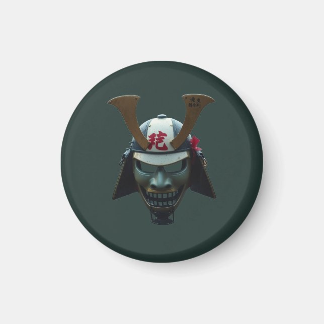 Samurai-Maske Magnet (Vorne)