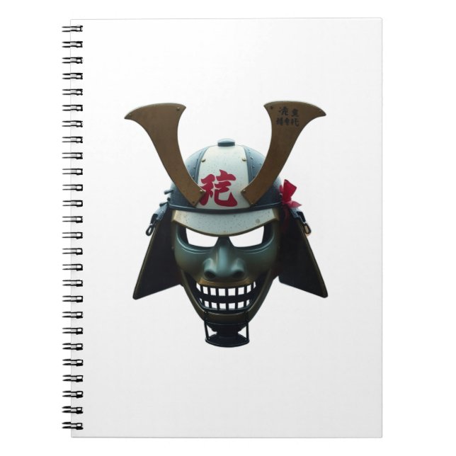 Samurai-Maske Notizblock (Vorderseite)