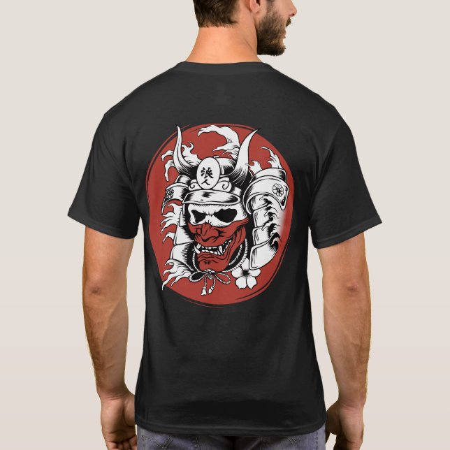 Samurai Maske T-Shirt (Rückseite)