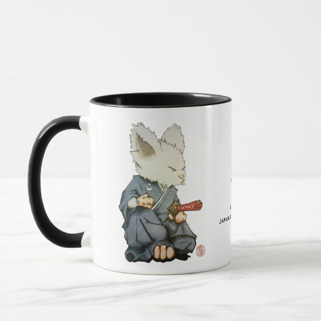 Samurai-Maus in Tatehiza Tasse (Links)