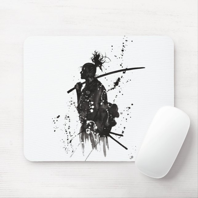 Samurai-Mausunterlage Mousepad (Mit Mouse)