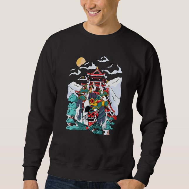 Samurai Meiji-Restauration Otaku Shogun Drache Sweatshirt (Vorderseite)