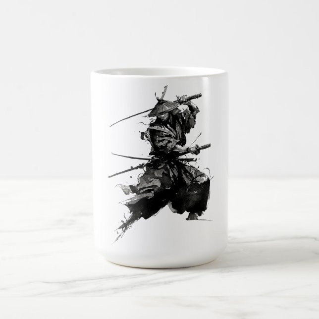 Samurai mit Schwert Kaffeetasse (Mittel)