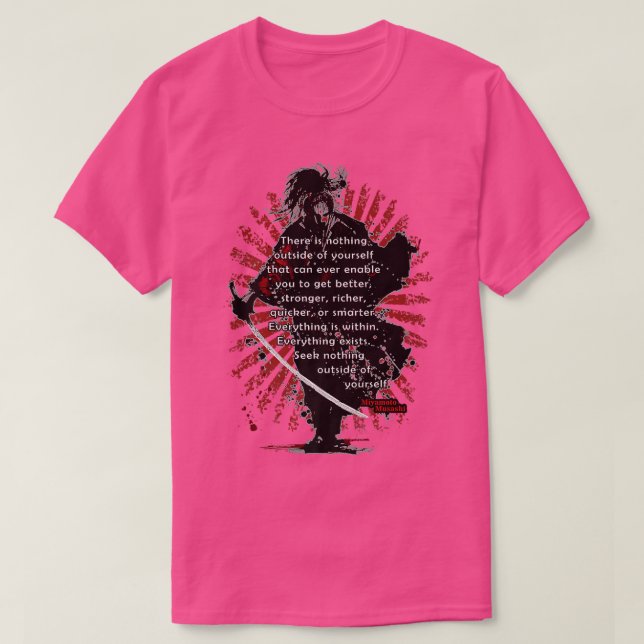 Samurai  Miyamoto Musashi, Wisdom  (2) T-Shirt (Design vorne)