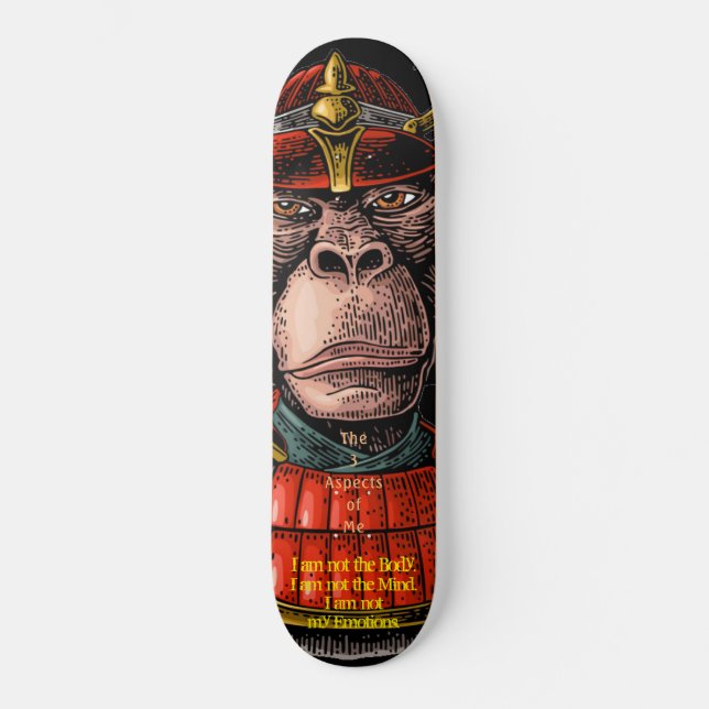 Samurai Monkey Warrior Wisdom Skateboard (Vorderseite)