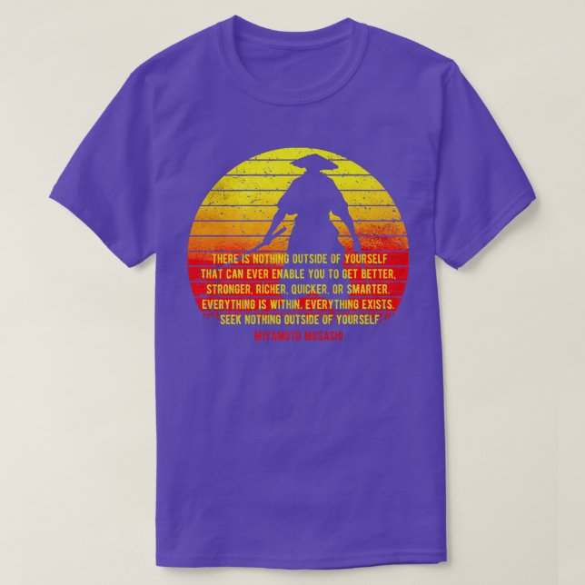 Samurai Musashi Wisdom, Backprint  (2) T-Shirt (Design vorne)