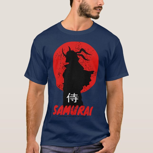 Samurai Mut Loyalty Ehre T-Shirt (Vorderseite)