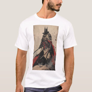Samurai Ninja Dark Knight Poised mit Katana T-Shi T-Shirt